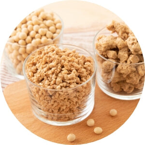 豆や小麦たんぱくなどの植物性原料から作られた代替肉